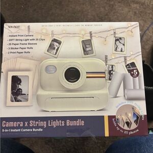 White Instant Print Camera Bundle